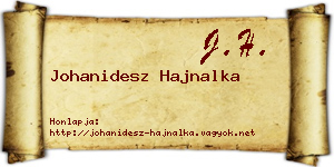 Johanidesz Hajnalka névjegykártya